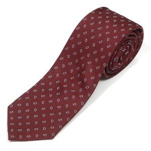 SuitSupply Netherlads Red Burgundy Teardrop Pattern Men's Silk Neck Tie Designer